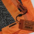 Missoni Small Silk Scarf Black Herringbone Orange SALE For Sale