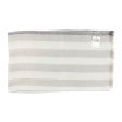 Agnona Scarf Taupe Gray Striped Design - Luxury Linen Cashmere Shawl FINAL SALE Online now