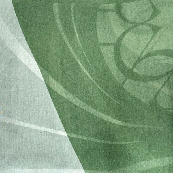 Elie Saab Scarf Green Logo - Chiffon Silk Designer Shawl Discount