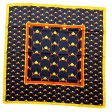 Lanvin Scarf Signature Black Yellow Orange Design - Twill Silk Designer Scarf Sale