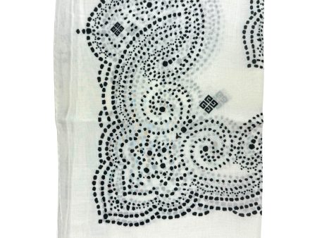 Givenchy Scarf White Paisley 4G - Large Modal Cashmere Blend Shawl SALE Online now