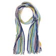 Missoni Scarf Pink Blue Yellow Chevron Design - Women Designer Shawl Fashion