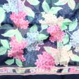 Leonard Paris Scarf Dark Blue Pink Blue Floral - Chiffon Silk Shawl Online now