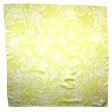 Ermanno Scervino Scarf Yellow White - Large Twill Silk Scarf FINAL SALE Online now