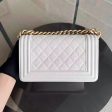 *Full Set, Receipt* Caviar Le Boy Small Quilted Cream White Golden Hardware Series 27 Online Sale