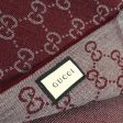 Gucci Scarf Maroon Gray GG Wool Shawl SALE Online now