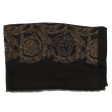 Versace Scarf Brown Baroque & Medusa  - Modal Cashmere Shawl SALE Online