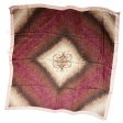 Elie Saab Scarf Taupe Pink Signature Design - Extra Large Square Chiffon Silk Shawl SALE Online now