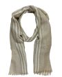 Agnona Scarf Beige Stripes - Linen Cashmere  Silk Shawl FINAL SALE For Sale