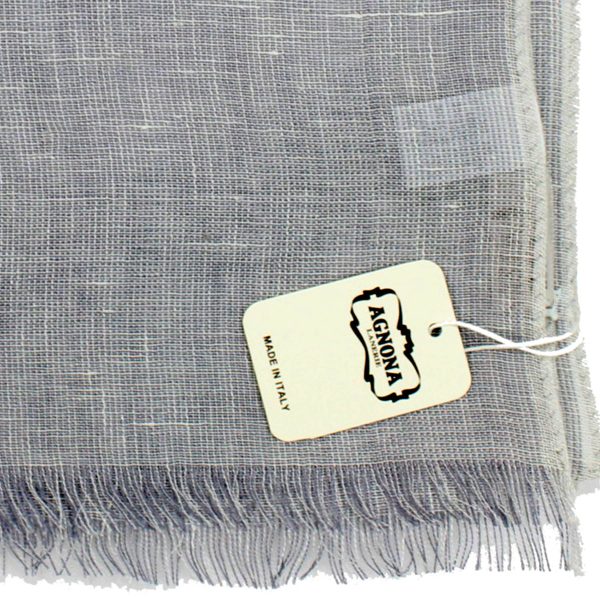 Agnona Scarf Gray - Linen Silk Shawl Online now