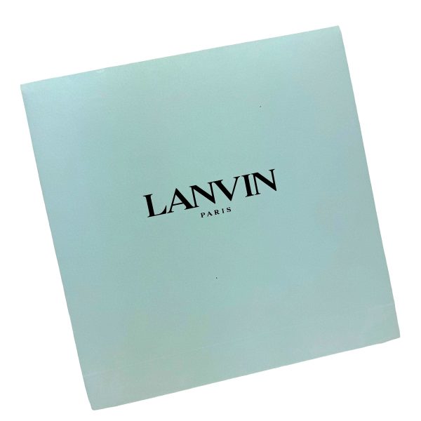 Lanvin Scarf Taupe White Check Design - Twill Silk Scarf SALE Supply