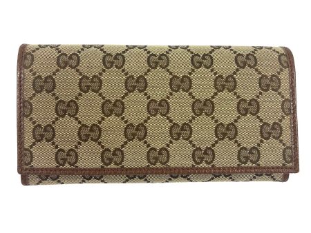 Gucci Large Wallet GG Beige Brown - Women Collection Online Sale