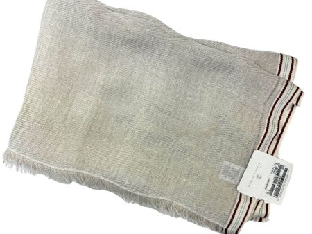 Brunello Cucinelli Scarf Beige Linen Cashmere SALE Cheap