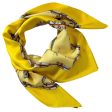 Ferragamo Scarf Yellow Fish Design - Twill Silk Foulard - New 2024 Collection - SALE Fashion