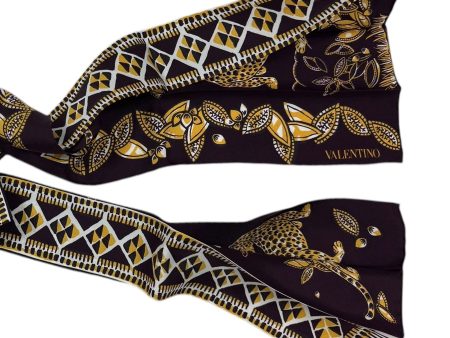 Valentino Scarf Signature Dark Purple Olive Design Online