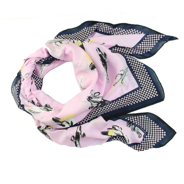 Kenzo Scarf Pink Cactus Design - Extra Large Cotton Wrap CYBER MONDAY SALE Online Sale