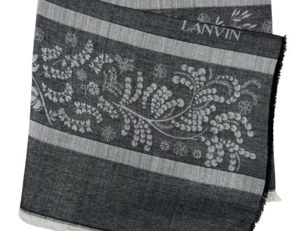 Lanvin Scarf Gray Design -  Modal Wool Silk Shawl SALE Fashion