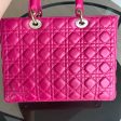 Lady Large Cannage Lambskin Hot Pink Gold Hardware Cheap