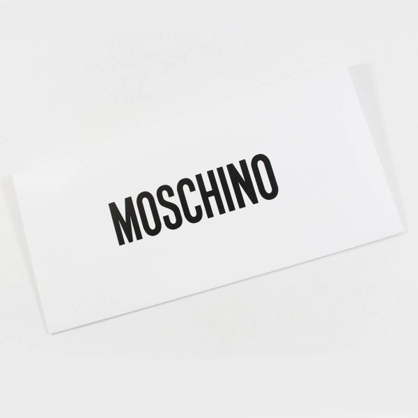 Moschino Small Scarf Brown Olive Belts With Gold MOSCHINO Design - Crepe Silk Cheap