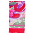 Leonard Paris Scarf Red Floral Design - Chiffon Silk Shawl SALE Hot on Sale