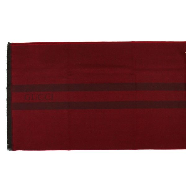 Gucci Scarf Bordeaux Signature Design - Wool Shawl SALE Discount