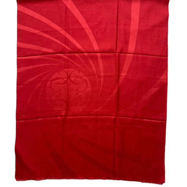 Elie Saab Scarf Red Logo - Wool Silk Designer Shawl SALE Discount