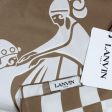 Lanvin Scarf Taupe White Check Design - Twill Silk Scarf SALE Supply