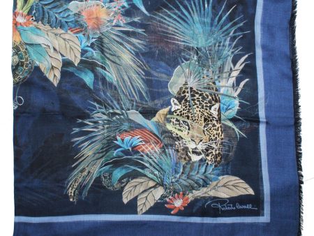 Roberto Cavalli Scarf Cheetah - Extra Large Square Shawl SALE Fashion