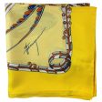 Ferragamo Scarf Yellow Fish Design - Twill Silk Foulard - New 2024 Collection - SALE Fashion