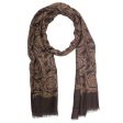 Versace Scarf Brown Baroque & Medusa  - Modal Cashmere Shawl SALE Online