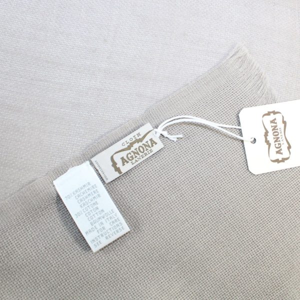 Agnona Scarf Taupe Cashmere Cotton Shawl SALE Online Sale