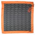 Missoni Small Silk Scarf Black Herringbone Orange SALE For Sale