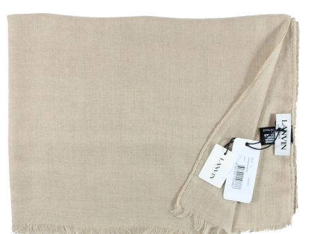 Lanvin Scarf Beige - Luxury Cashmere Silk Shawl SALE For Cheap