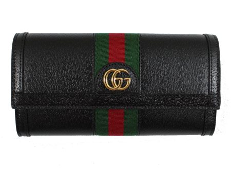 Gucci Leather Wallet Ophidia GG Black - Women Collection Accessories Fashion