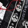 Alexander McQueen Scarf Black White Signature Skulls - Large Chiffon Silk Shawl SALE Fashion