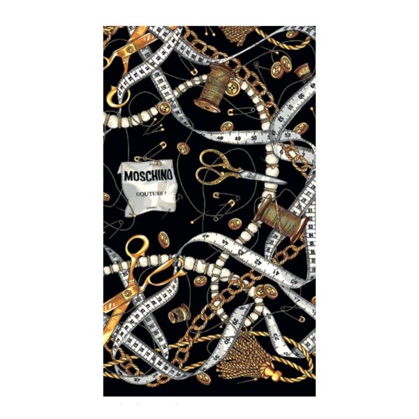 Moschino Scarf Couture Design - Large Square Silk Foulard SALE For Sale