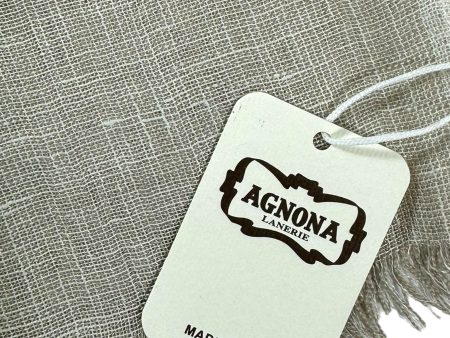 Agnona Scarf Beige Linen Silk - Luxury Women Shawl For Cheap