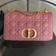 *Unused* Dior Caro - Medium Cannage Calfskin Pink Gold Hardware For Sale