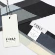 Furla Bandeau Gray Design Small Silk Scarf Metropolis SALE on Sale