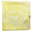 Ermanno Scervino Scarf Yellow White - Large Twill Silk Scarf FINAL SALE Online now