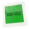 Kenzo Scarf Black Gray Houndstooth Stripes Logo Design - Large Cotton Wrap SALE Online