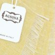 Agnona Scarf Yellow Design - Luxury Linen Shawl - FINAL SALE Online now