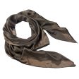 Elie Saab Scarf Bronze With Tonal Center Logo - Extra Large Silk Wrap Online Hot Sale