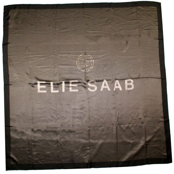 Elie Saab Scarf Bronze With Tonal Center Logo - Extra Large Silk Wrap Online Hot Sale