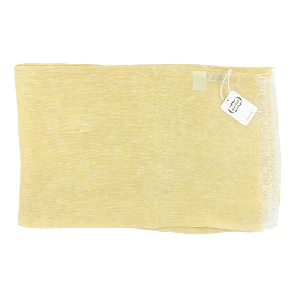 Agnona Scarf Yellow Design - Luxury Linen Shawl - FINAL SALE Online now